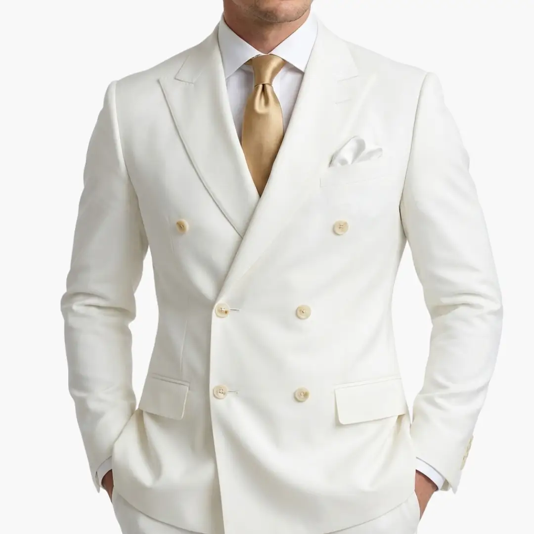 Fabian | Costume de mariage pour homme avec revers et design croisé