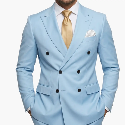 Fabian | Costume de mariage pour homme avec revers et design croisé