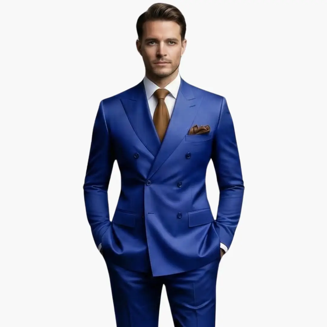 Fabian | Costume de mariage pour homme avec revers et design croisé
