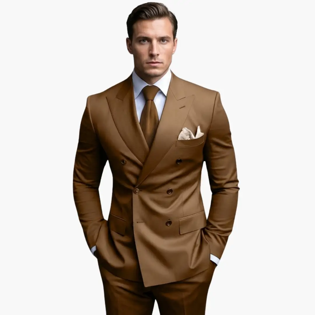 Fabian | Costume de mariage pour homme avec revers et design croisé