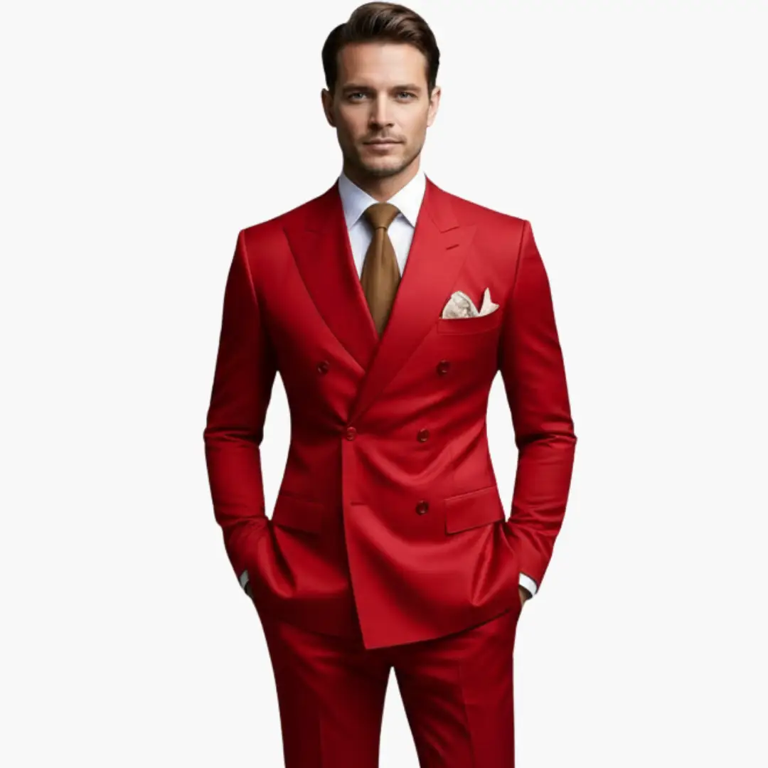 Fabian | Costume de mariage pour homme avec revers et design croisé