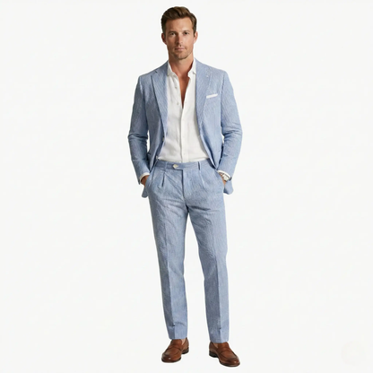 Fernando | Traje de verano para hombre con rayas finas y dos piezas