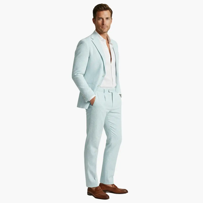 Fernando | Traje de verano para hombre con rayas finas y dos piezas