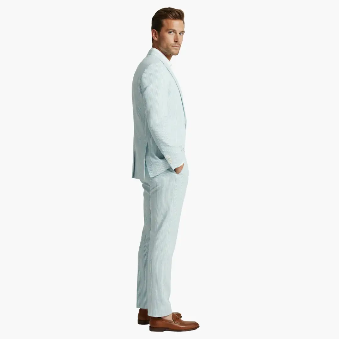 Fernando | Traje de verano para hombre con rayas finas y dos piezas