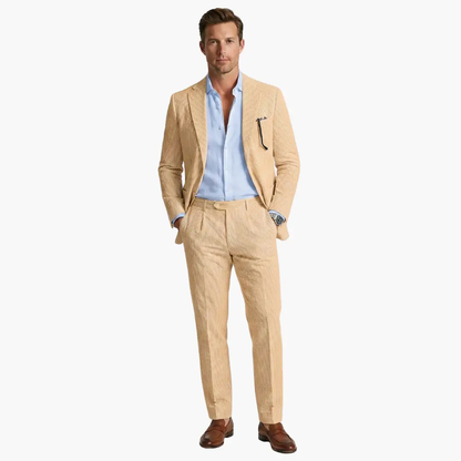 Fernando | Traje de verano para hombre con rayas finas y dos piezas