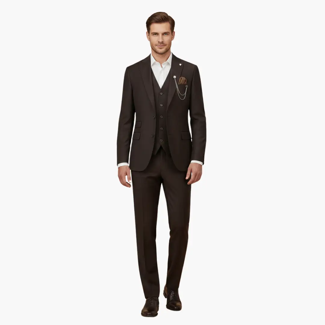 Salvador | Costume de mariage pour homme avec gilet et revers cranté