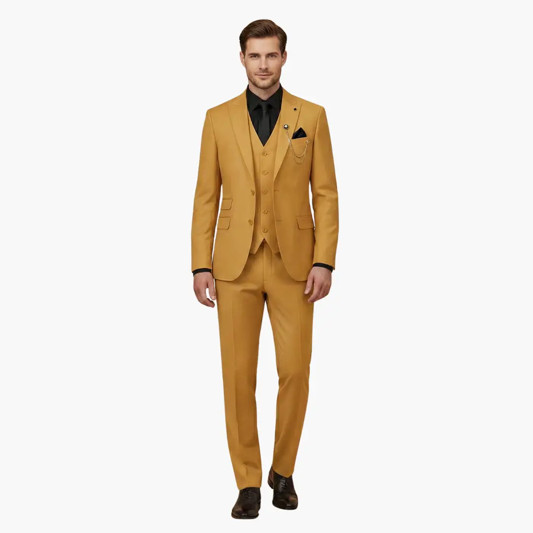 Salvador | Costume de mariage pour homme avec gilet et revers cranté