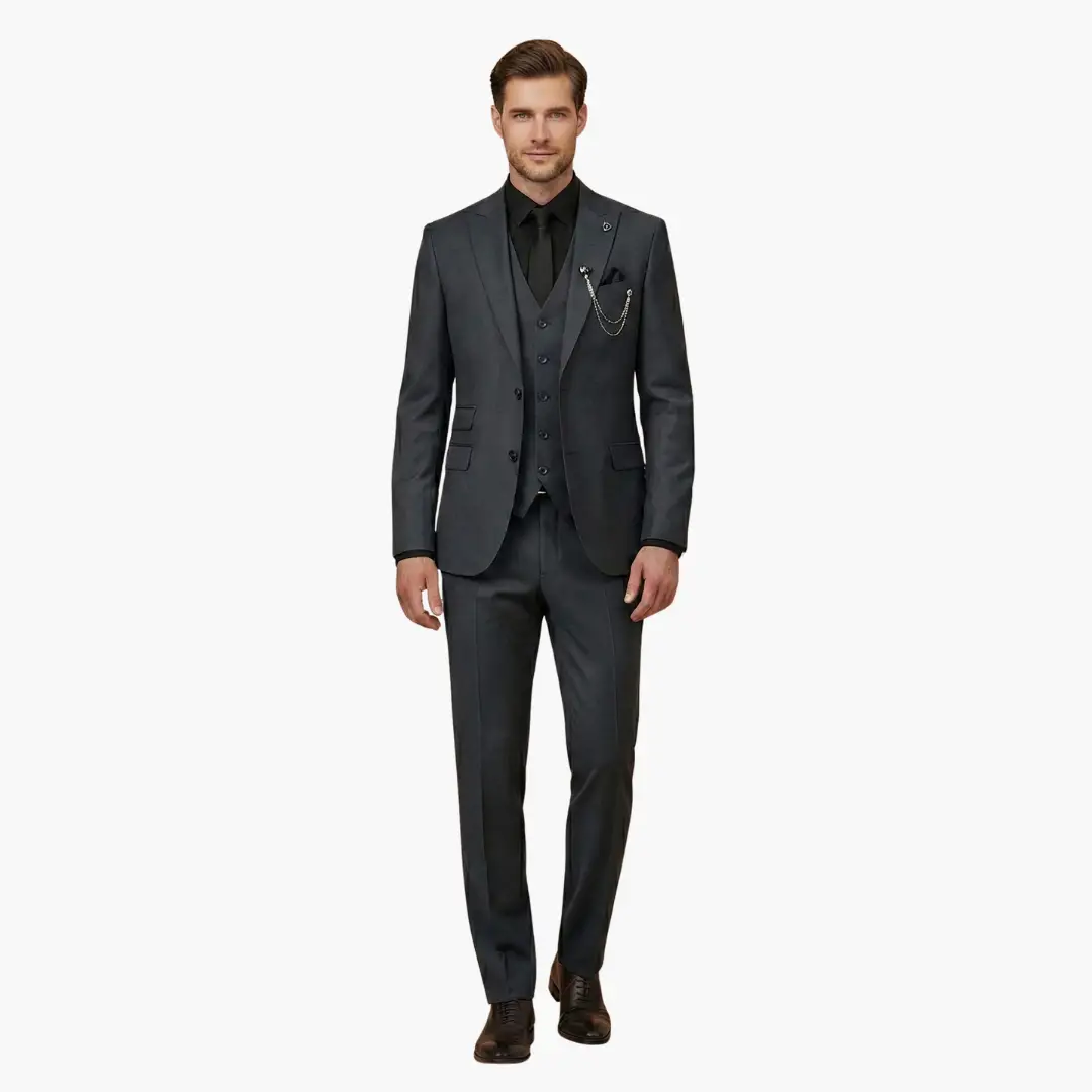 Salvador | Costume de mariage pour homme avec gilet et revers cranté