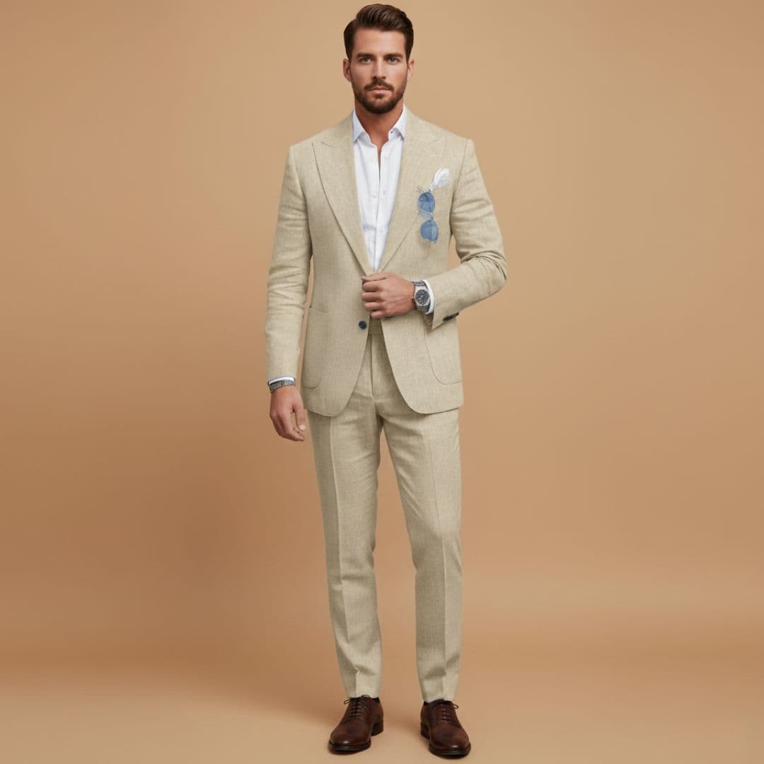 Agustin| Costume deux pièces pour homme avec pantalon droit