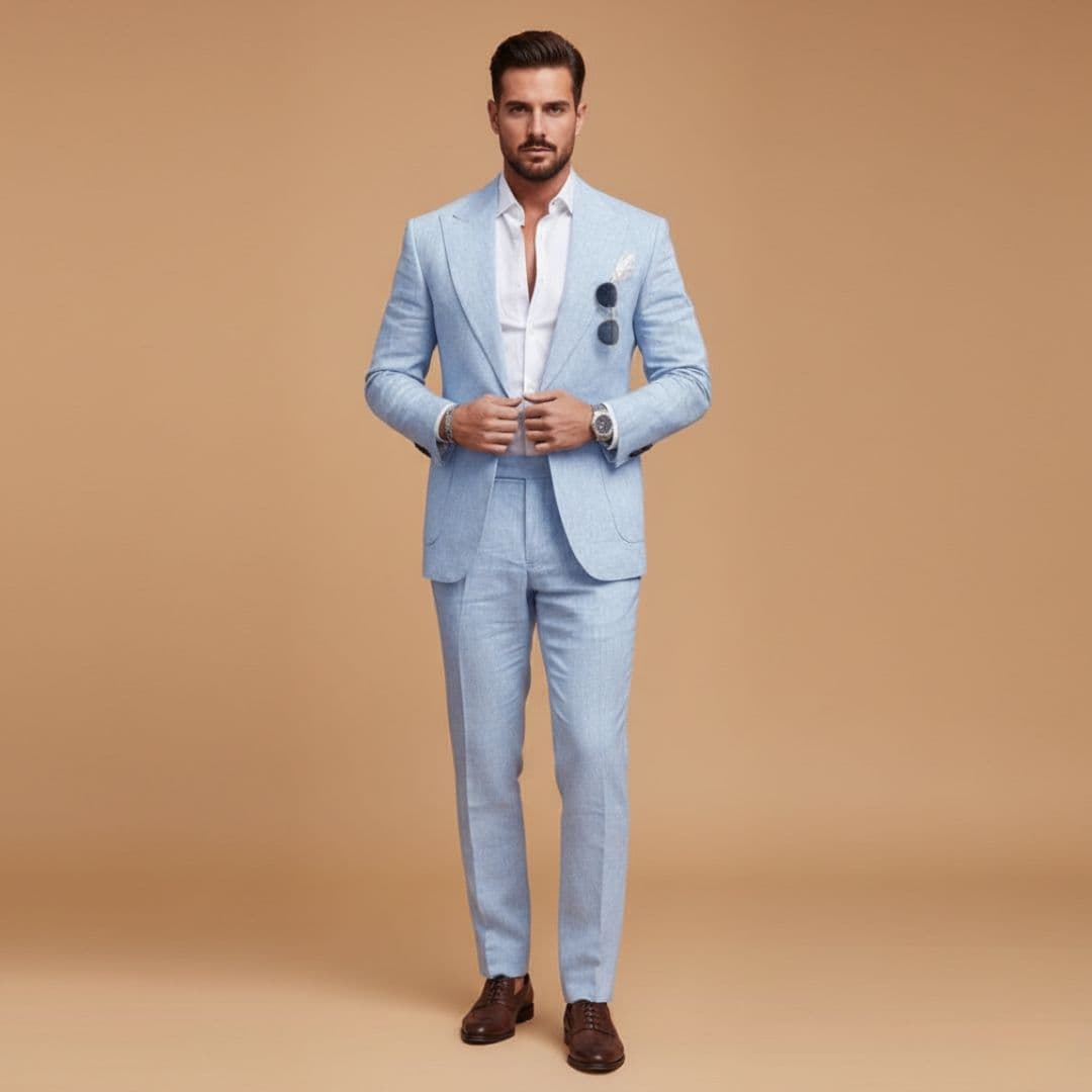 Agustin| Costume deux pièces pour homme avec pantalon droit