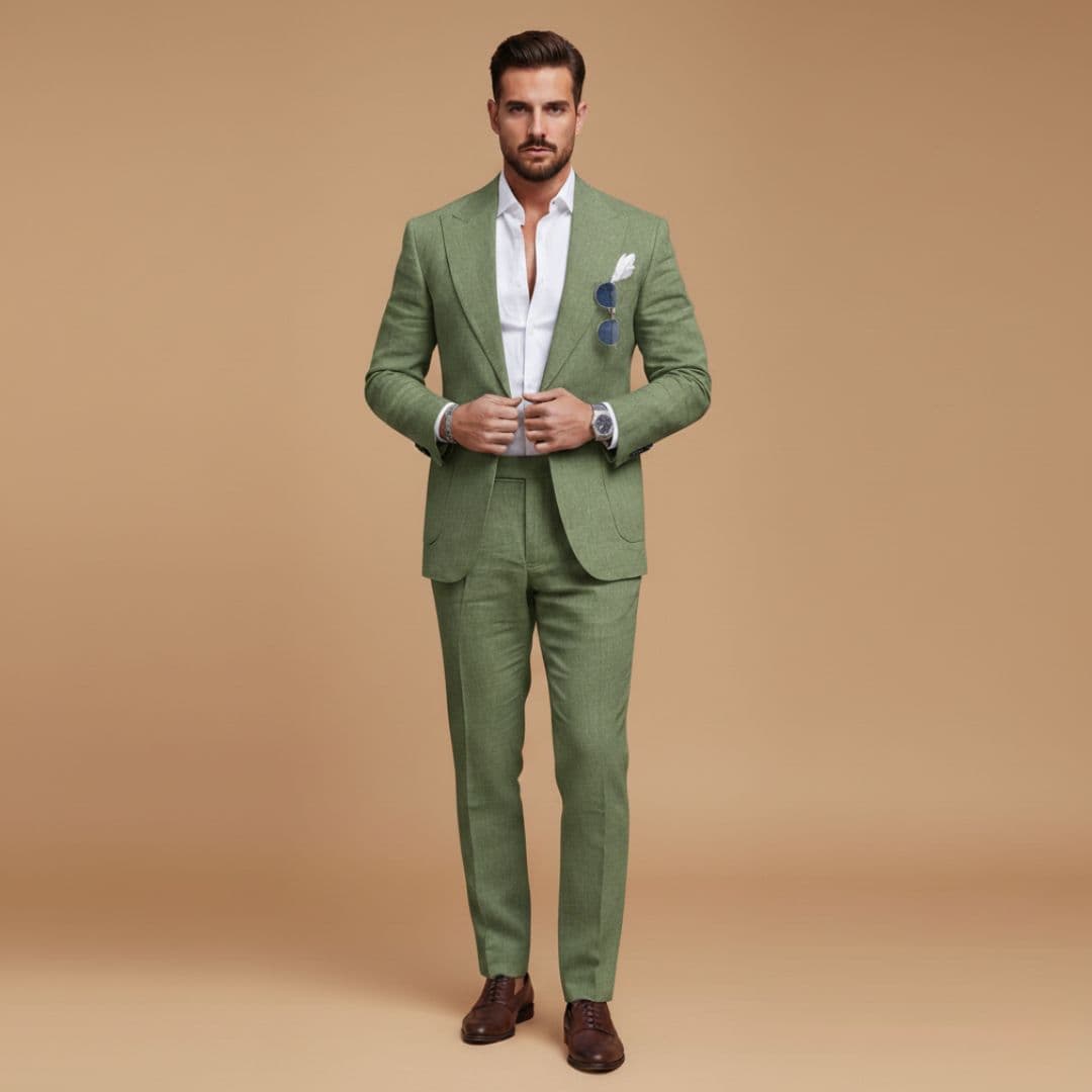 Agustin| Costume deux pièces pour homme avec pantalon droit