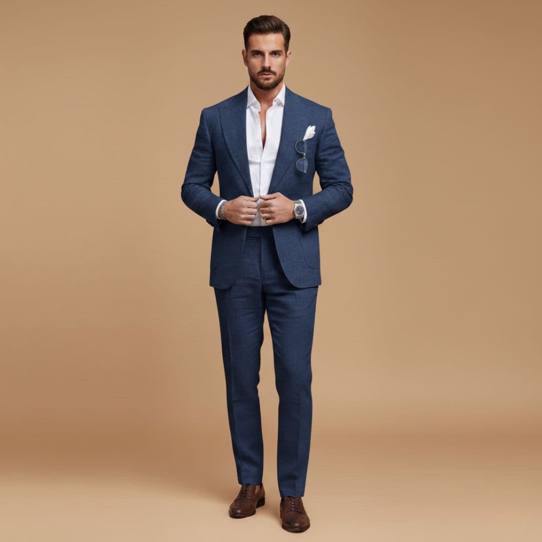 Agustin| Costume deux pièces pour homme avec pantalon droit