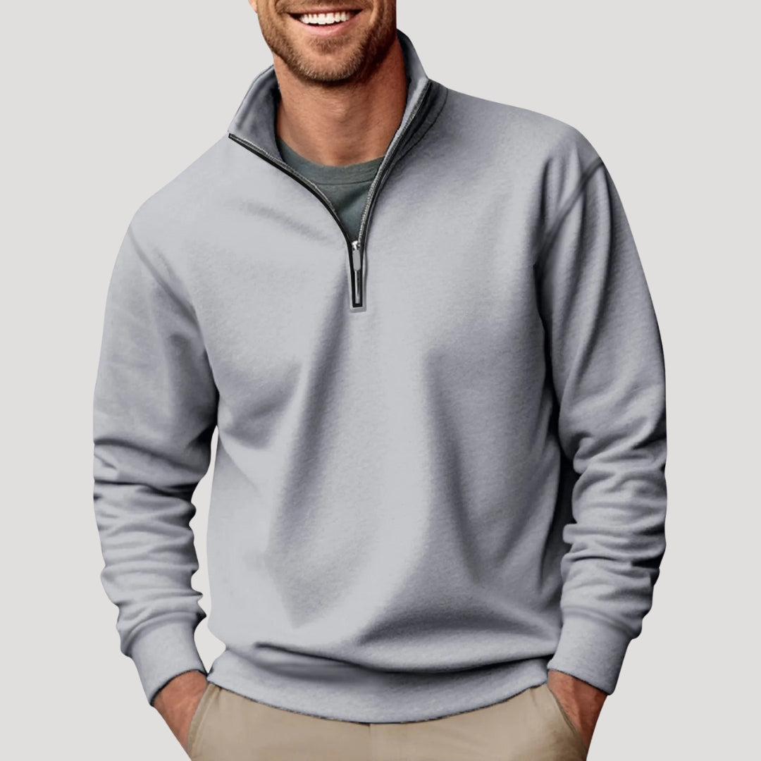 Renzo | Sudadera para hombre con cuello alto y media cremallera