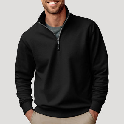 Renzo | Sudadera para hombre con cuello alto y media cremallera