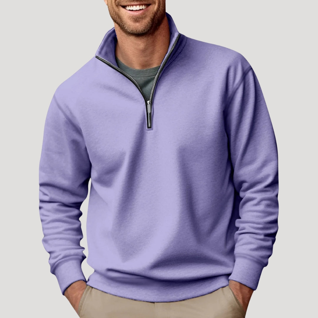 Renzo | Sudadera para hombre con cuello alto y media cremallera