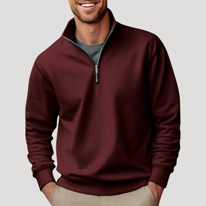 Renzo | Sudadera para hombre con cuello alto y media cremallera