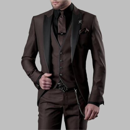 Diego | Traje de boda de tres piezas para hombre con diseño formal