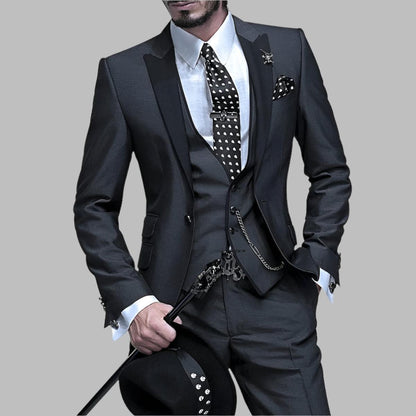 Diego | Traje de boda de tres piezas para hombre con diseño formal