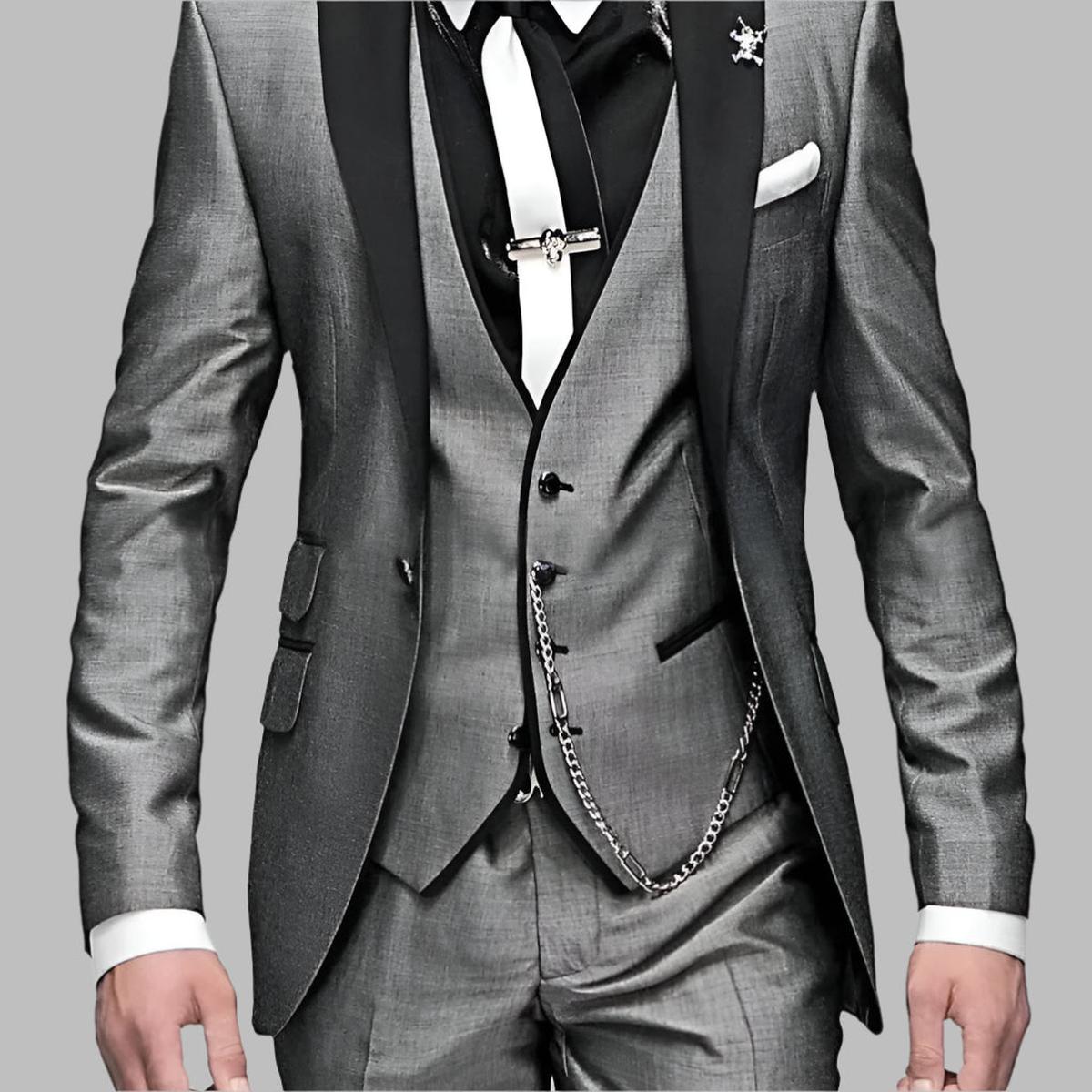 Diego | Traje de boda de tres piezas para hombre con diseño formal