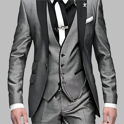 Diego | Traje de boda de tres piezas para hombre con diseño formal