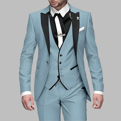 Diego | Traje de boda de tres piezas para hombre con diseño formal