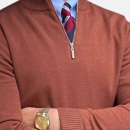 Teo | Jersey de primavera para hombre elegante con medio cierre