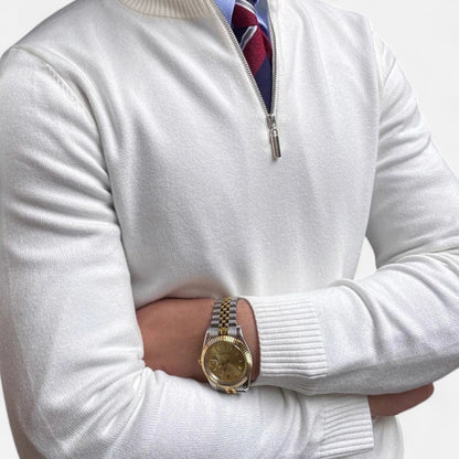 Teo | Jersey de primavera para hombre elegante con medio cierre