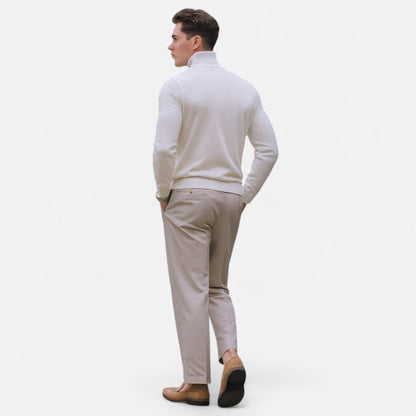 Teo | Jersey de primavera para hombre elegante con medio cierre