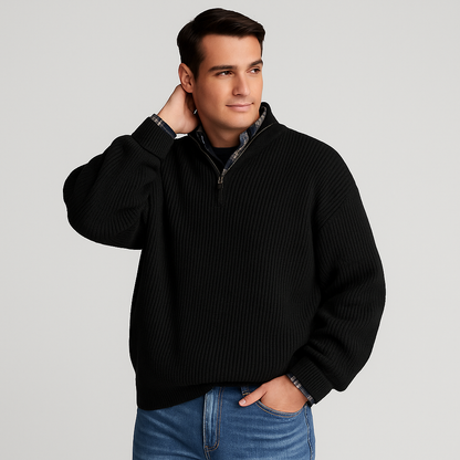 Dylan | Jersey de primavera para hombre con media cremallera tipo pulóver