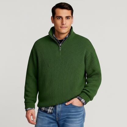 Dylan | Jersey de primavera para hombre con media cremallera tipo pulóver