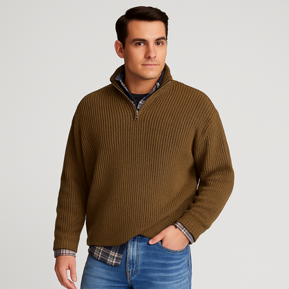 Dylan | Jersey de primavera para hombre con media cremallera tipo pulóver