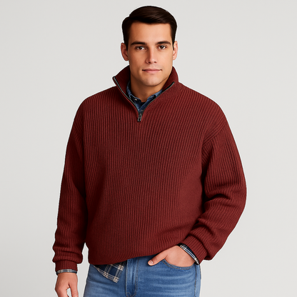 Dylan | Jersey de primavera para hombre con media cremallera tipo pulóver