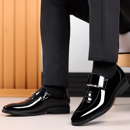 Kalem | Elegant slip-on men's loafers with a shiny finish