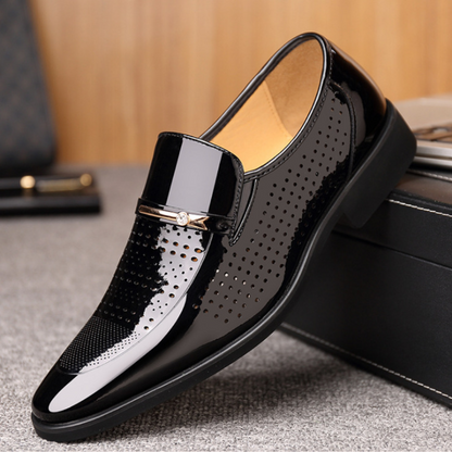 Kalem | Elegant slip-on men's loafers with a shiny finish