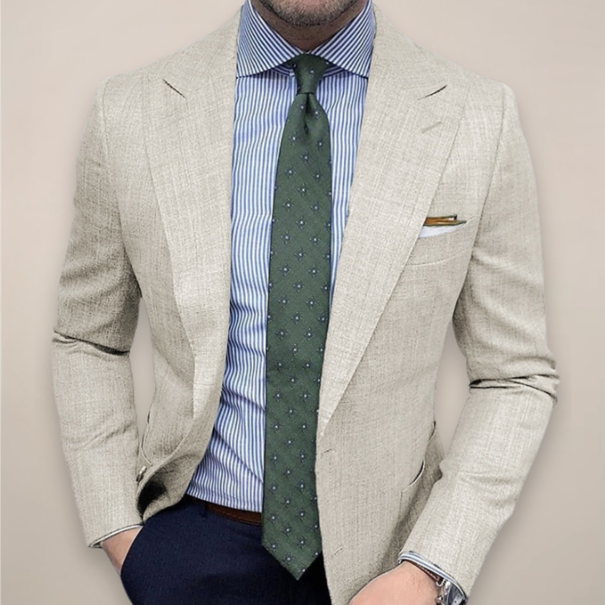 Cipriano | Chaqueta para hombre con textura y corte recto