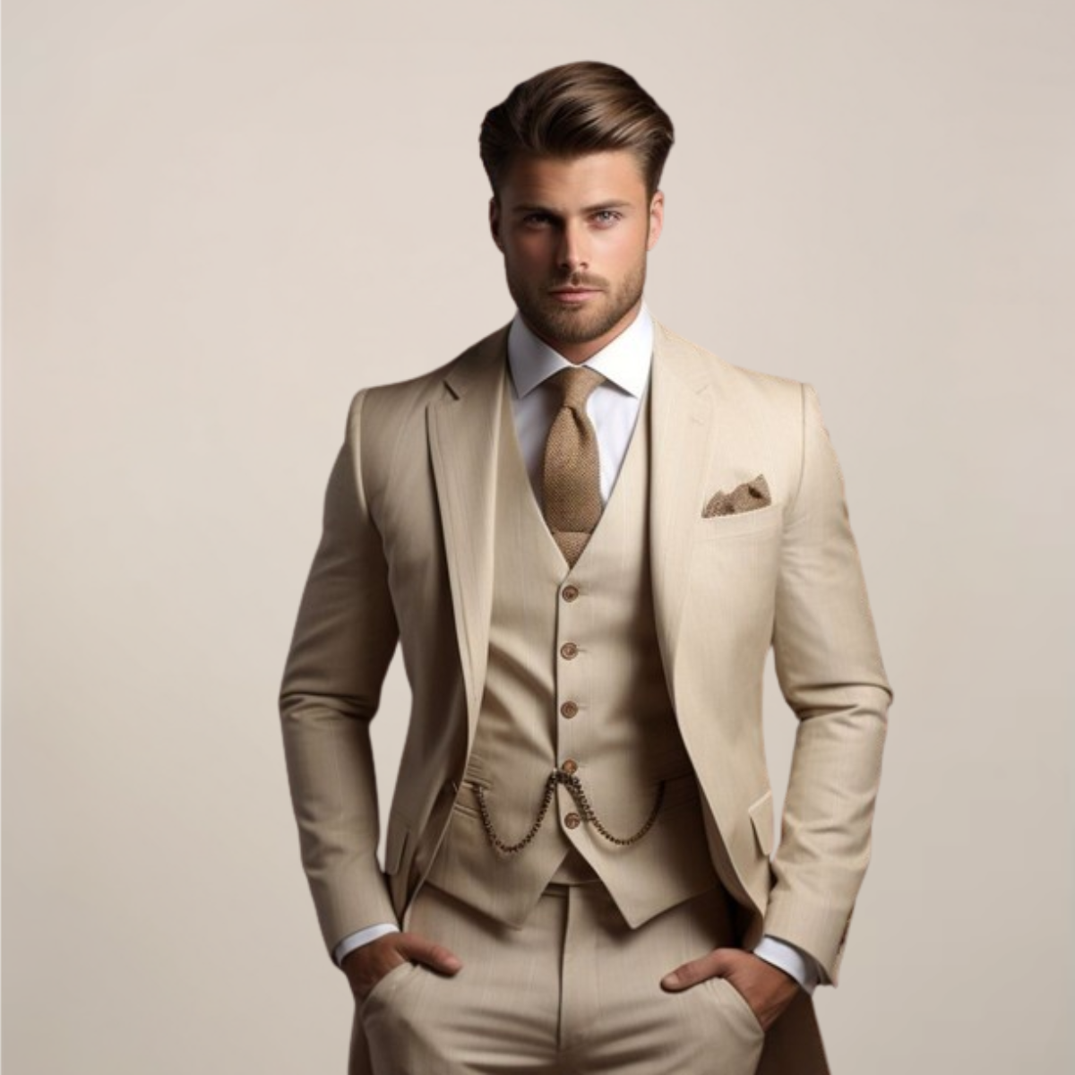 Clemente | Traje formal de tres piezas para hombre de primavera