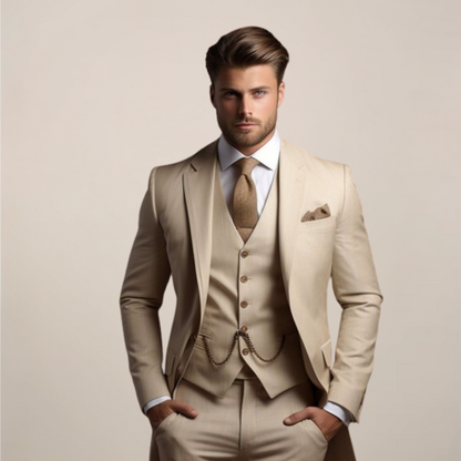 Clemente | Traje formal de tres piezas para hombre de primavera