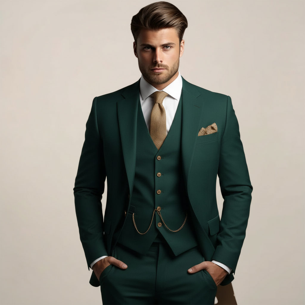 Clemente | Traje formal de tres piezas para hombre de primavera