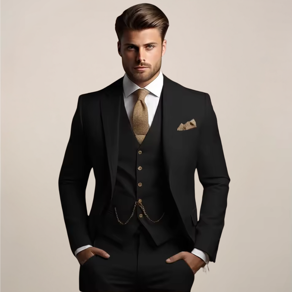 Clemente | Traje formal de tres piezas para hombre de primavera