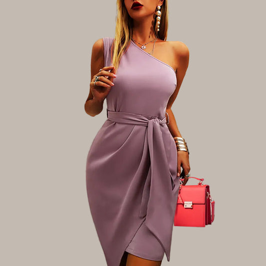 Velena | Robe midi asymétrique à une épaule
