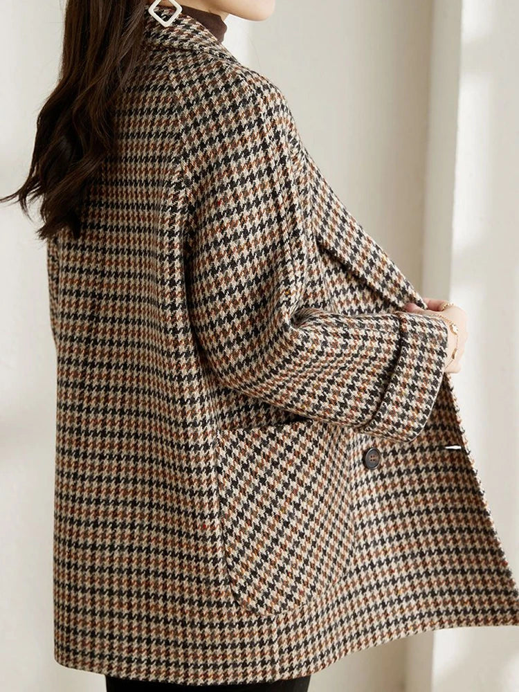 Naila | Primavera Blazer oversize a cuadros para mujer