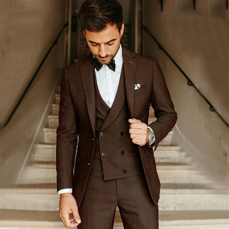 Sergio | Traje para hombre de tres piezas con chaqueta slim y pantalón