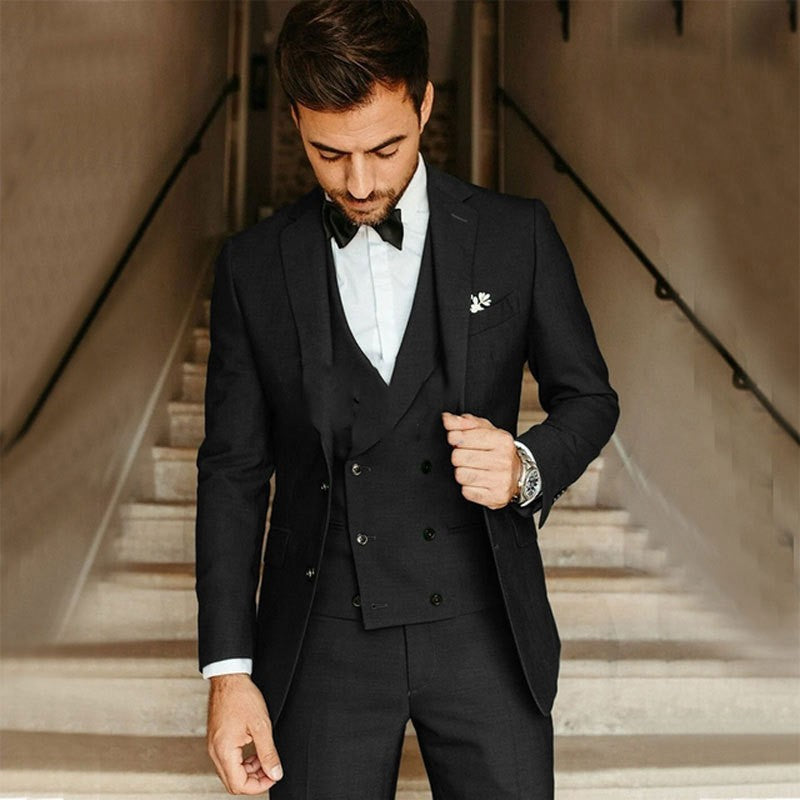 Sergio | Traje para hombre de tres piezas con chaqueta slim y pantalón