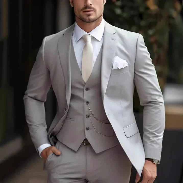 Elian | Traje de tres piezas para hombre y blazer recto