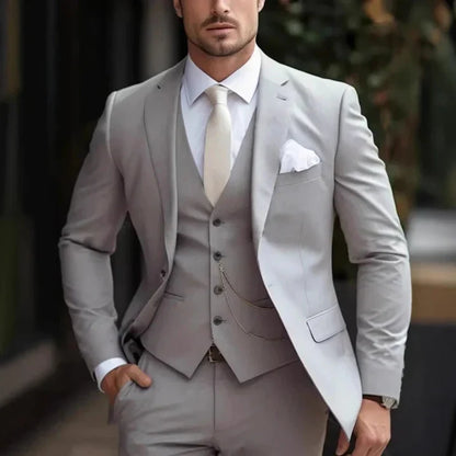 Eduardo | Traje para hombre de tres piezas con chaqueta y pantalón clásico