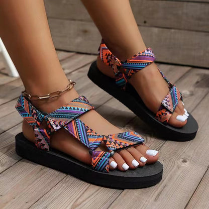 Guadalupe | Sandalias ligeras para mujer con tiras coloridas