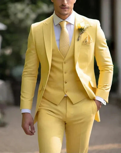 Elian | Traje de tres piezas para hombre y blazer recto