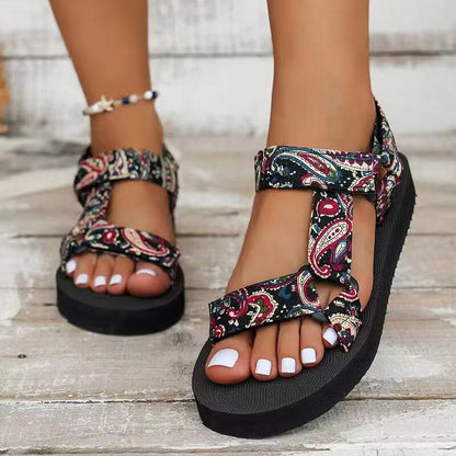 Guadalupe | Sandalias ligeras para mujer con tiras coloridas