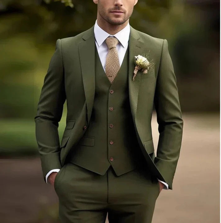 Eduardo | Traje para hombre de tres piezas con chaqueta y pantalón clásico