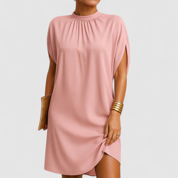 Trinidad | Vestido elegante con cuello redondo y corte recto